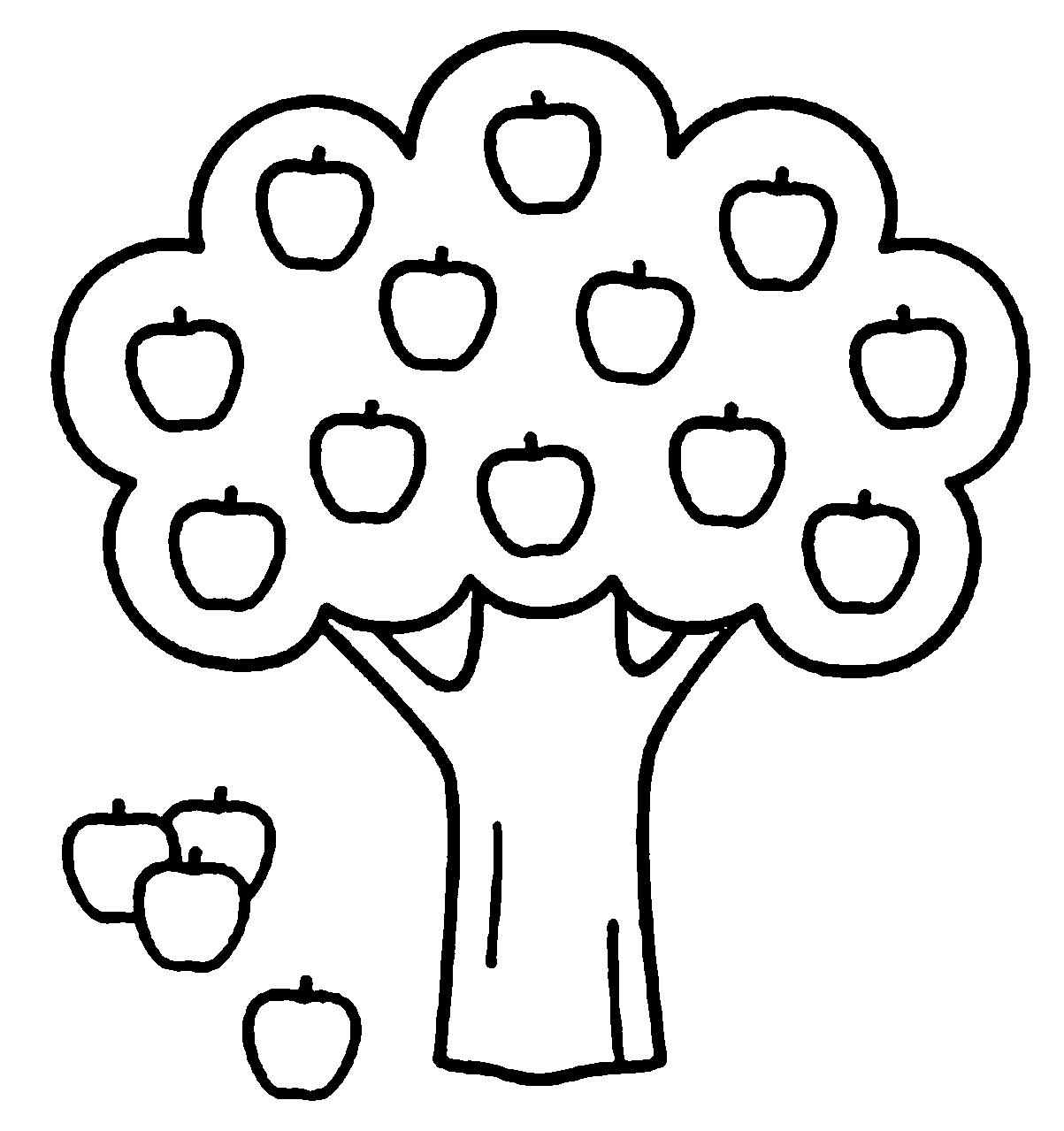 Apple Tree Coloring Pages Wecoloringpage