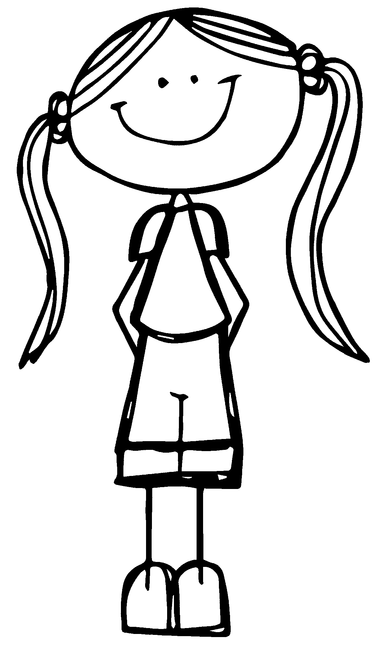 Girl Basic Coloring Page Wecoloringpage
