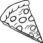 Pepperoni Pizza Coloring Page Wecoloringpage