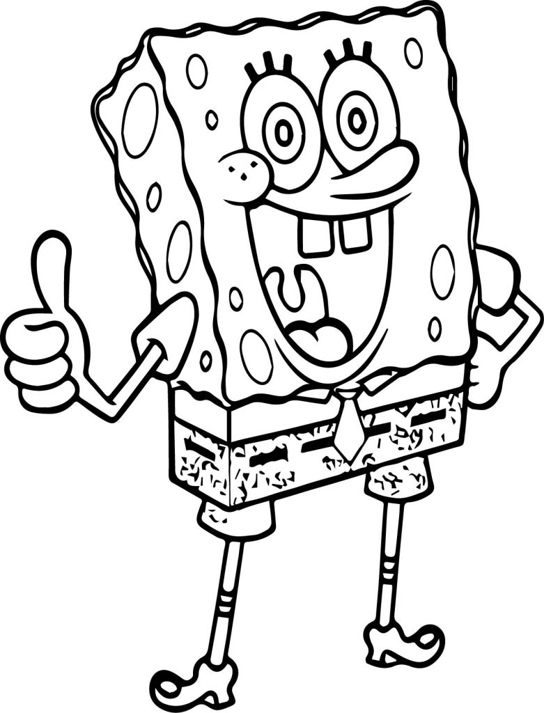 Sponge Bob Good Coloring Page 