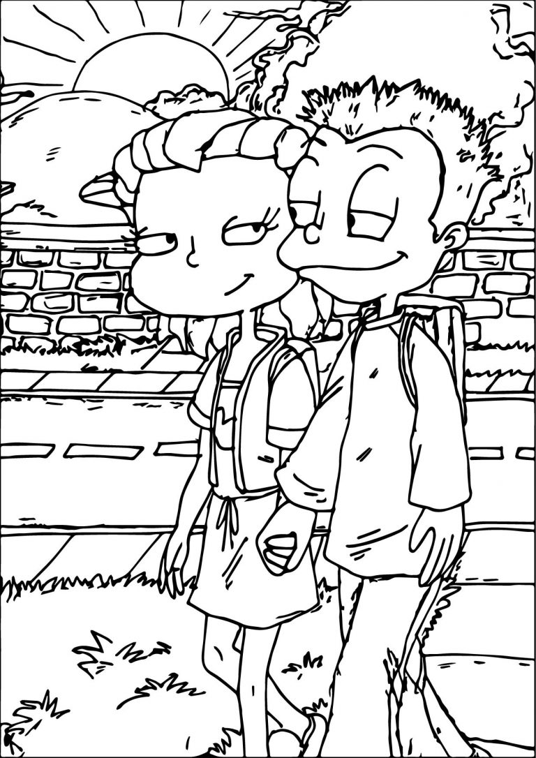 Tommy And Lil All Grown Up Coloring Page | Wecoloringpage.com