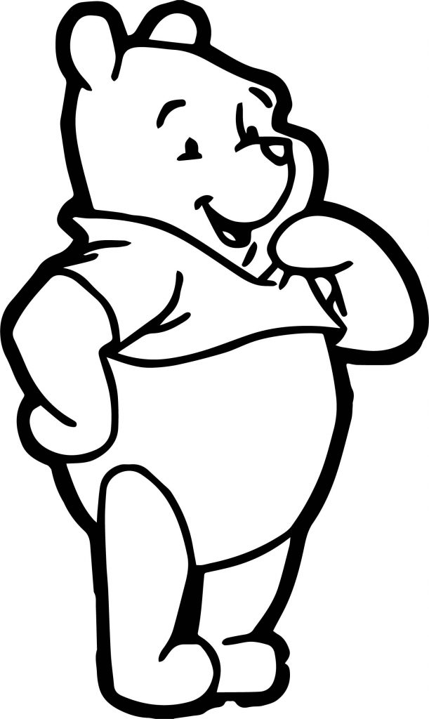 Winnie The Pooh Thinking Coloring Page