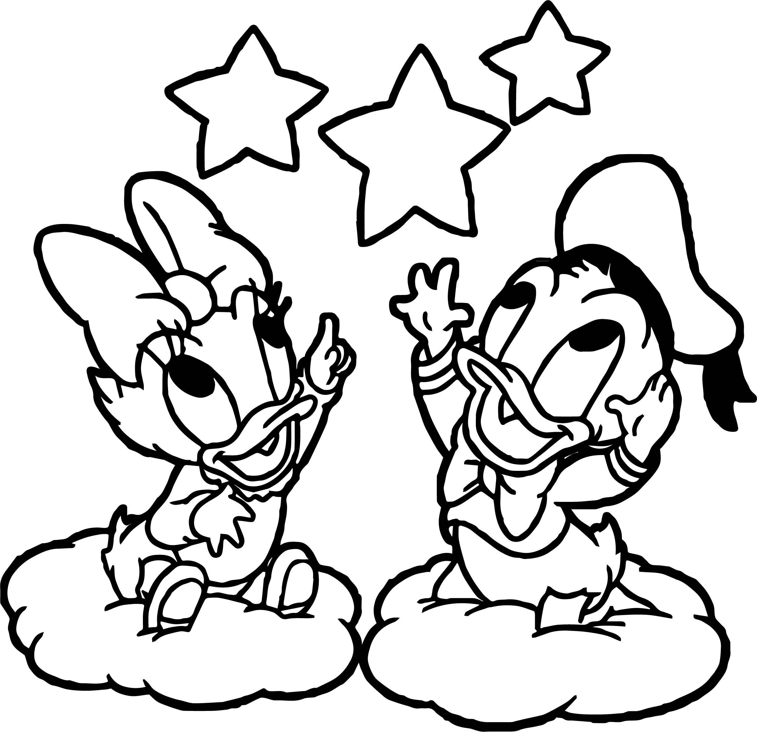 Baby Daisy Catch Stars Coloring Page