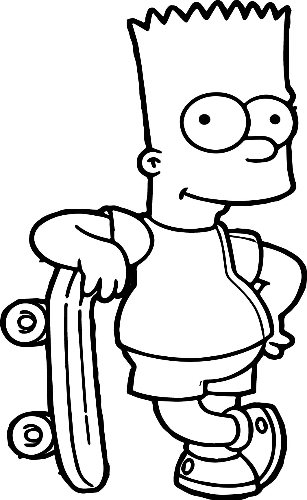 Bart Simpson The Simpsons Version Coloring Page