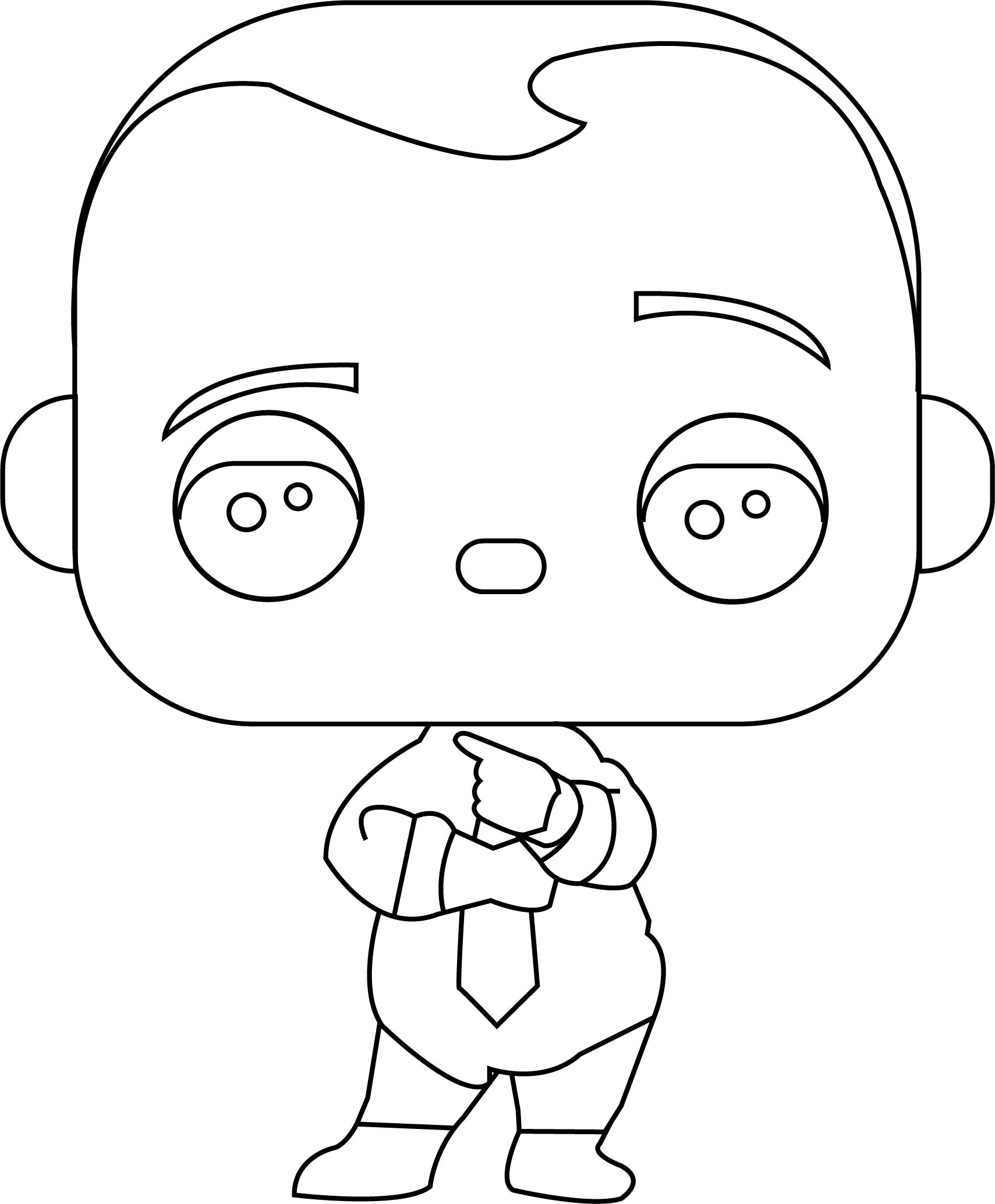 Funko Pop Boss Baby Diaper Tie Coloring Page Pages