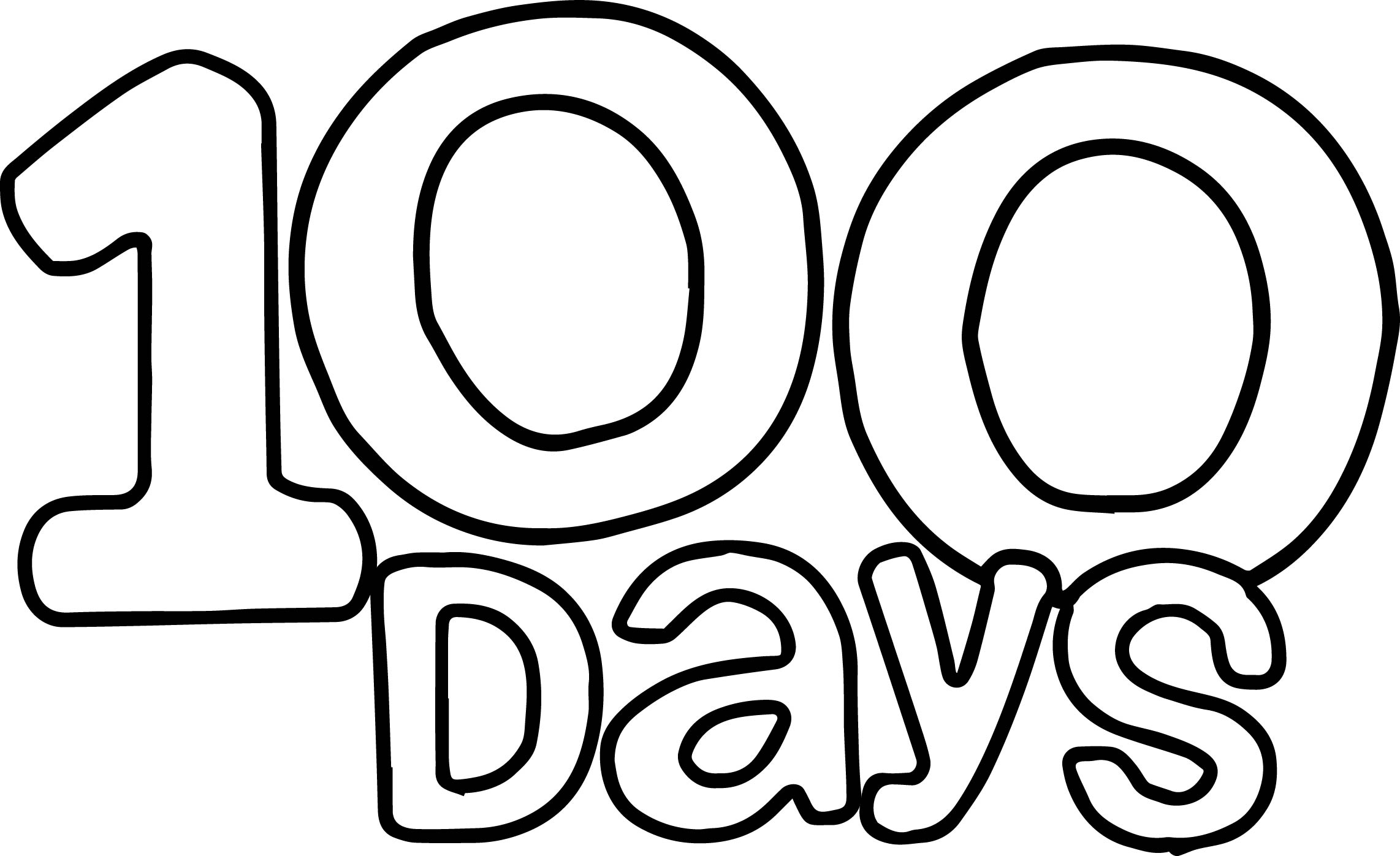 100Th Day Coloring Page Free Printable