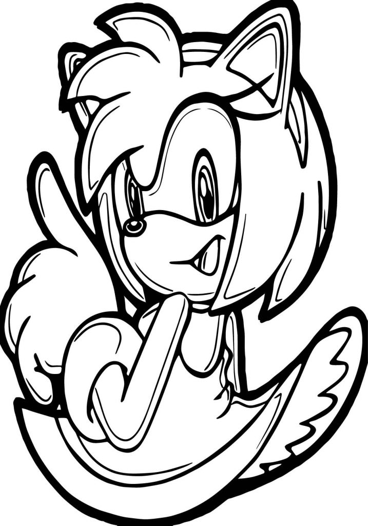 Amy Rose Pose Coloring Page | Wecoloringpage.com