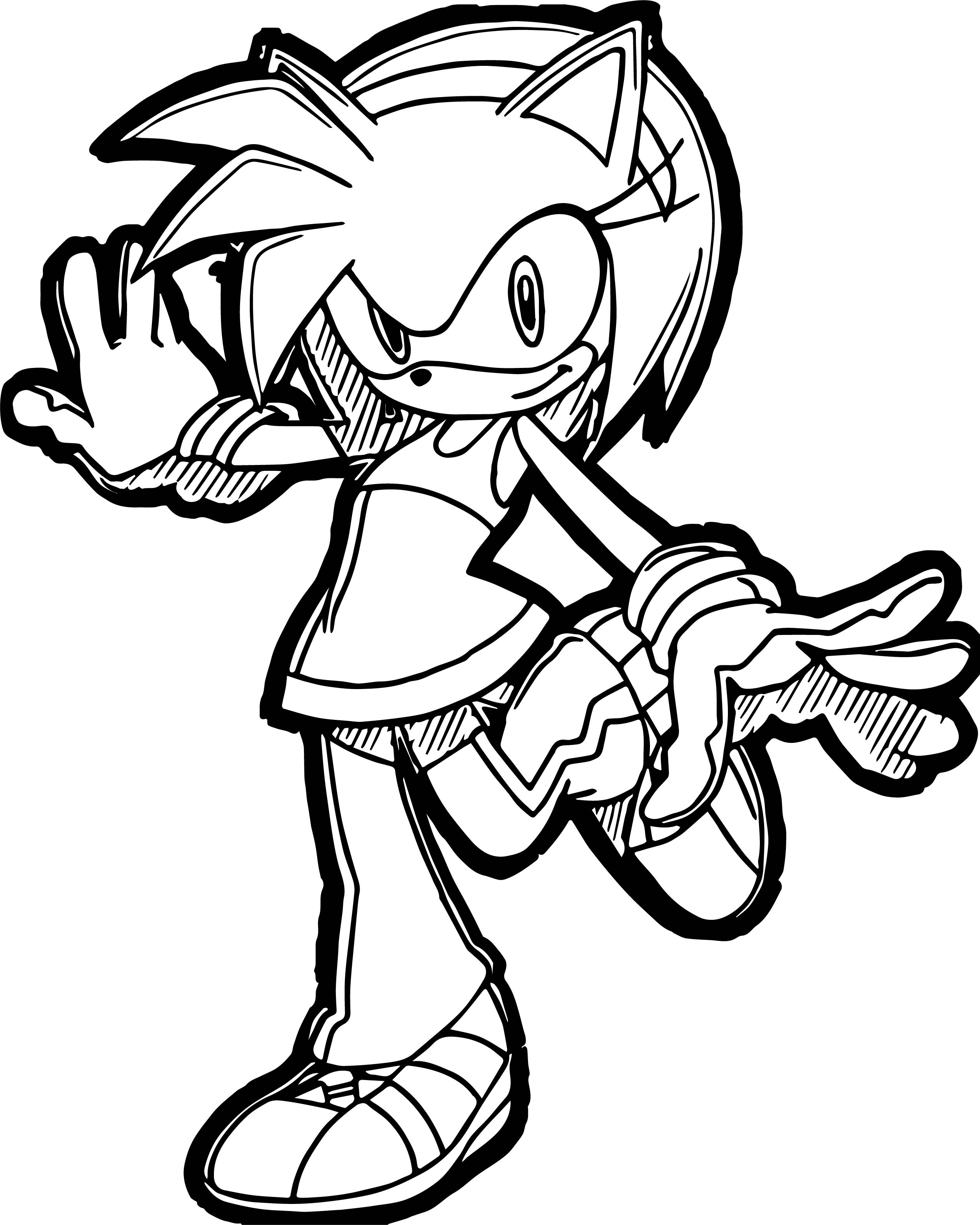 Coming Amy Rose Coloring Page