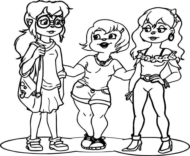 The Chipettes Alvin And The Chipmunks Coloring Page – Wecoloringpage.com