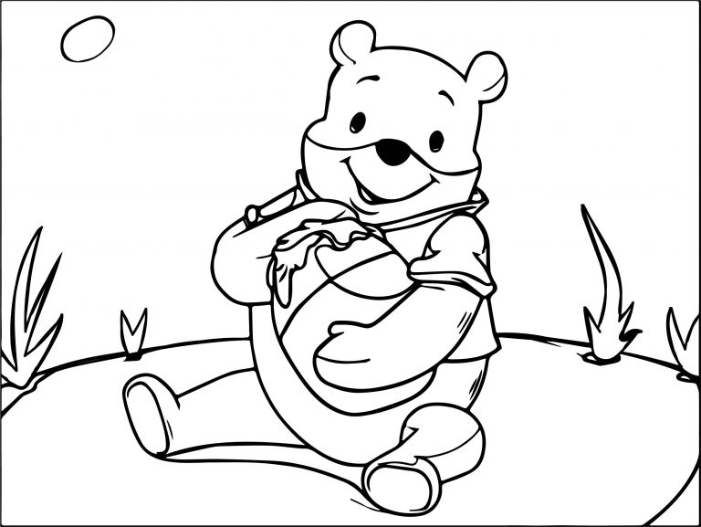 Winnie The Pooh Honey Thief Coloring Page | Wecoloringpage.com