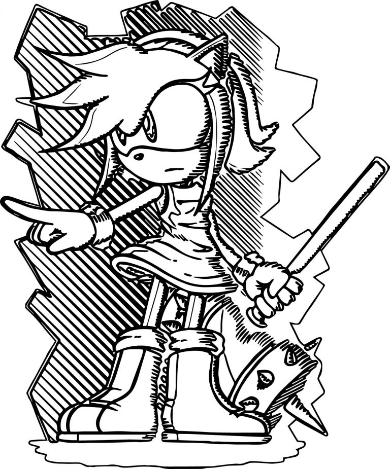Amy Rose Picture Coloring Page | Wecoloringpage.com