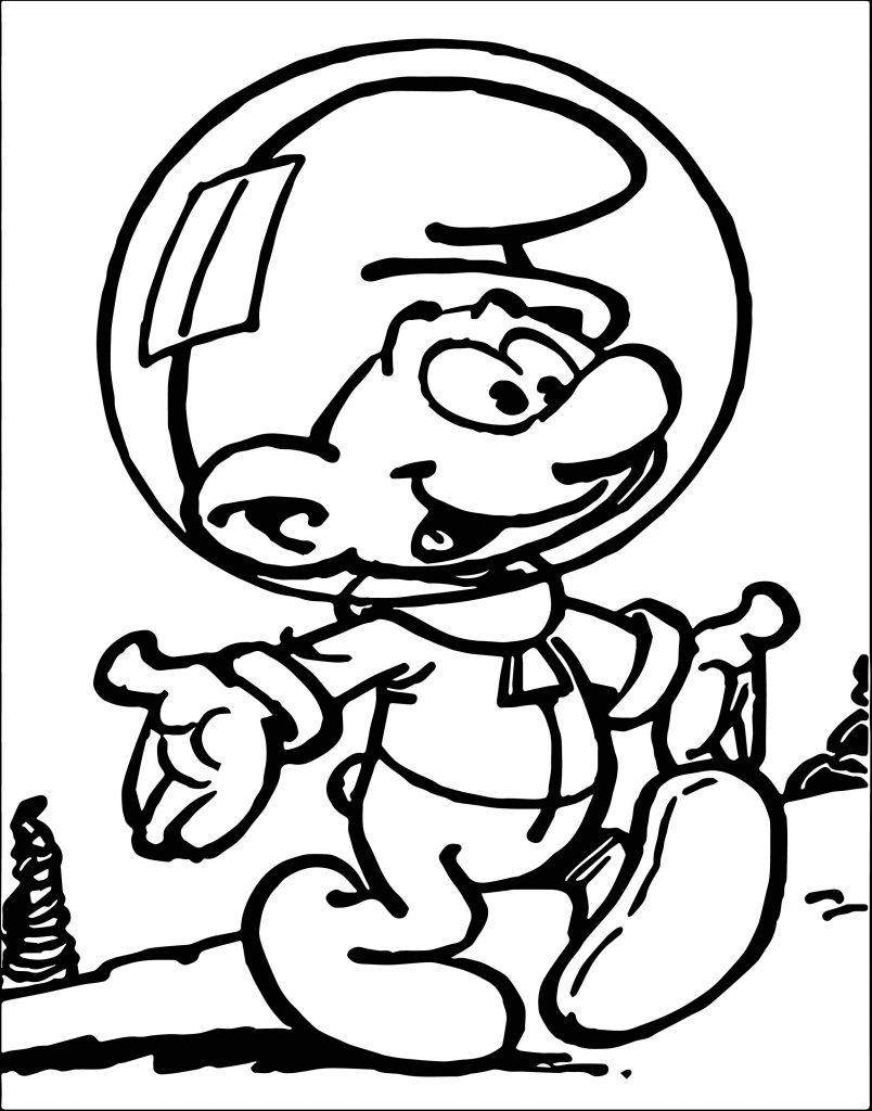 Astro Smurf Coloring Page Wecoloringpage