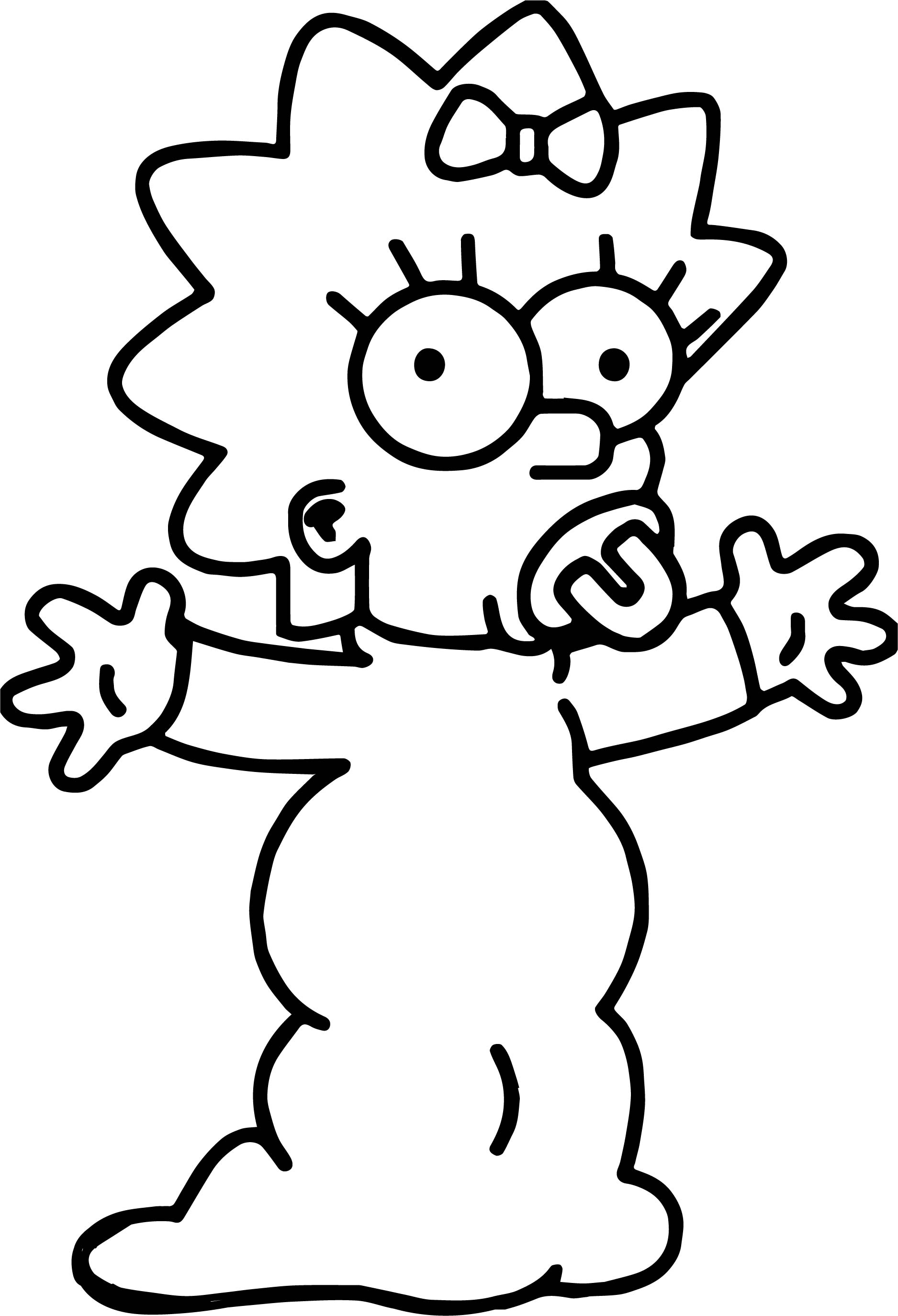 Free Maggie Simpson The Simpsons Coloring Page