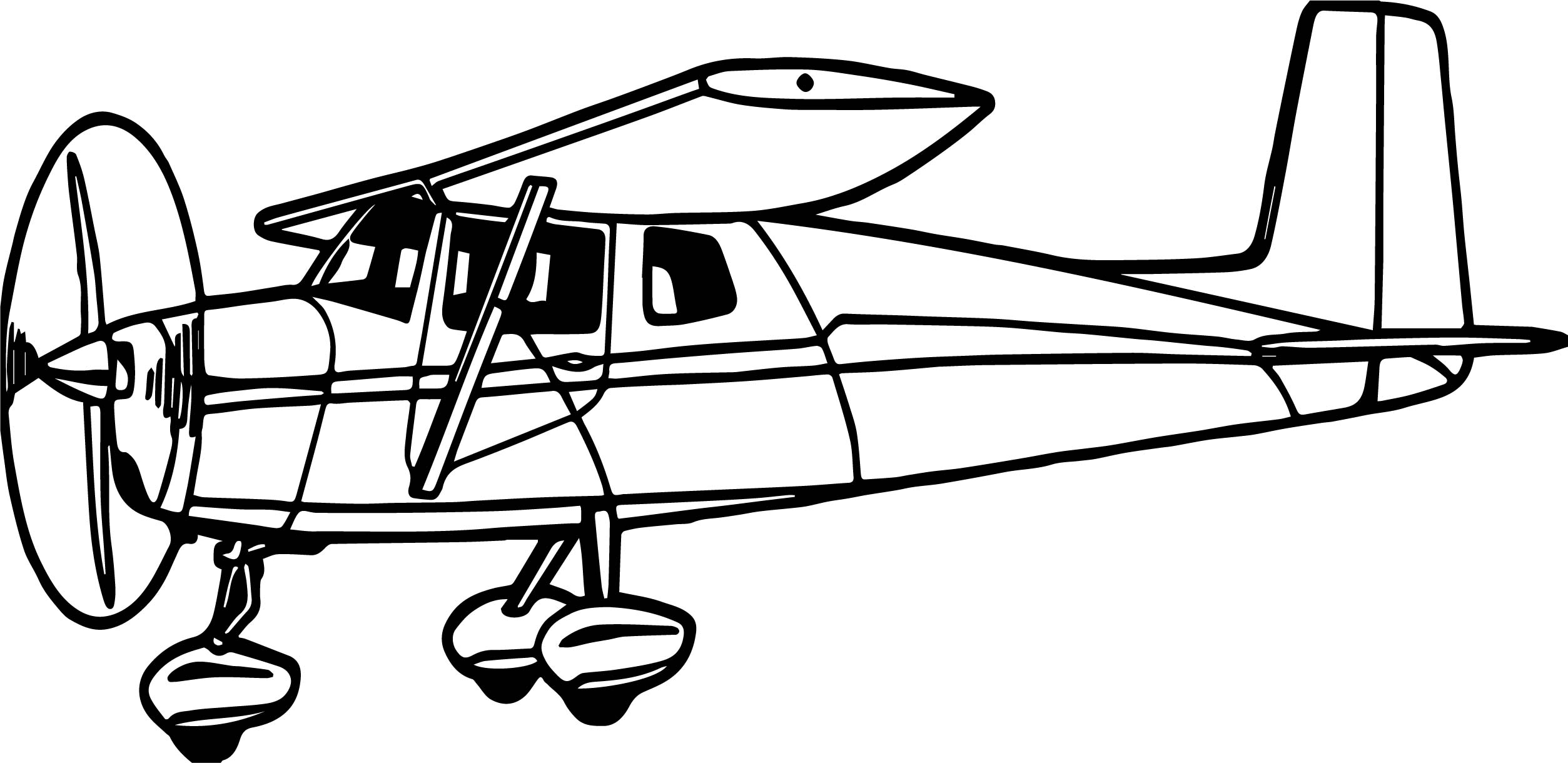 Illustration Of A Cessna Airplane Coloring Page Wecoloringpage