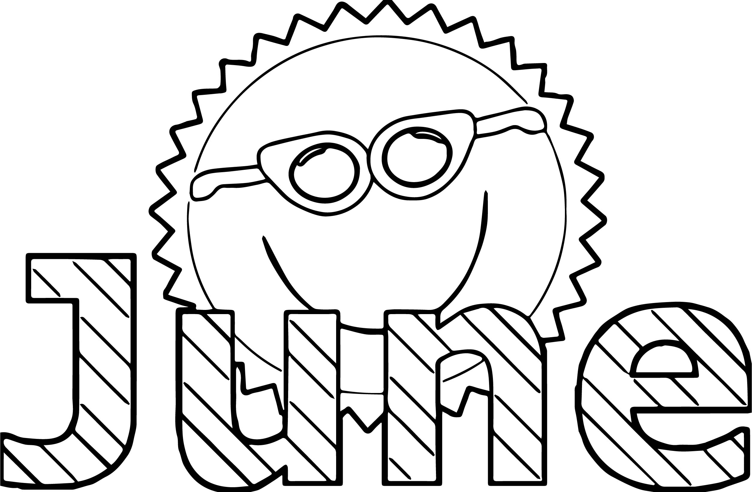Summer Sun June Coloring Page Wecoloringpage