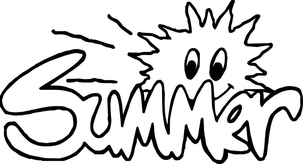 Summer Text Coloring Page – Wecoloringpage.com