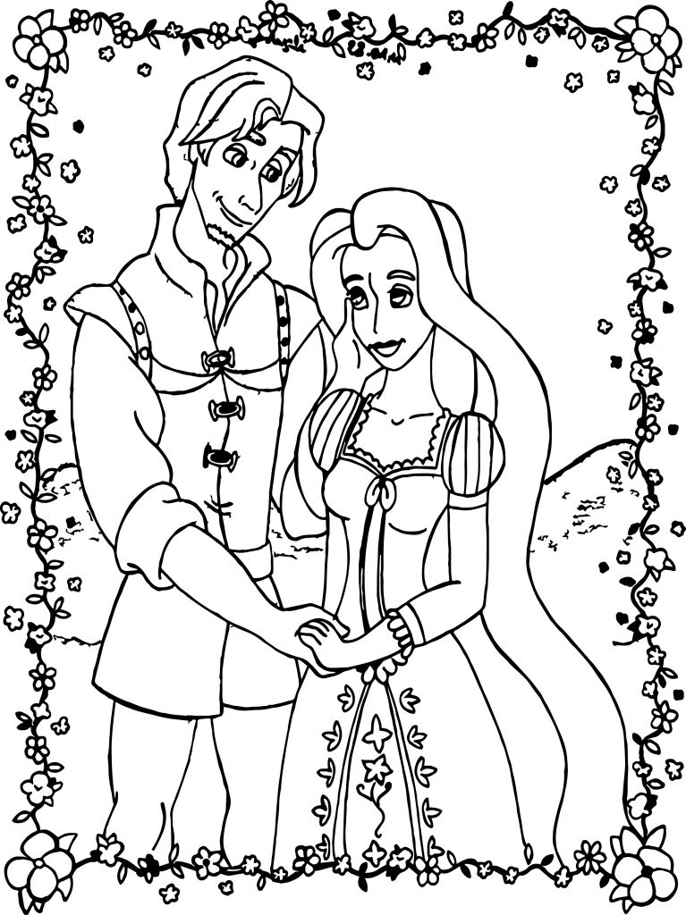 Printable Rapunzel And Flynn Coloring Pages Free Printable Coloring