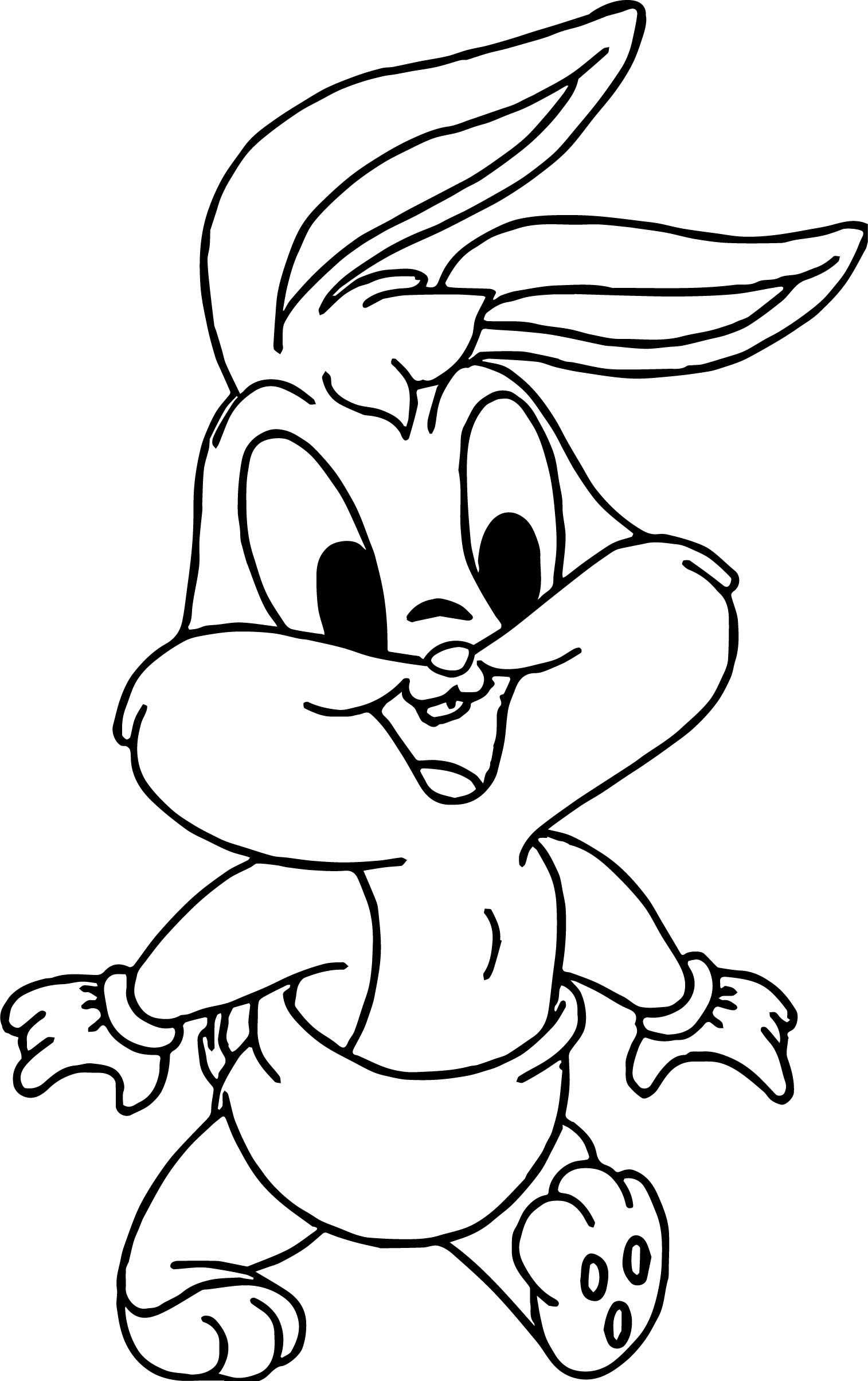 The Looney Tunes Baby Bugs Bunny Coloring Page