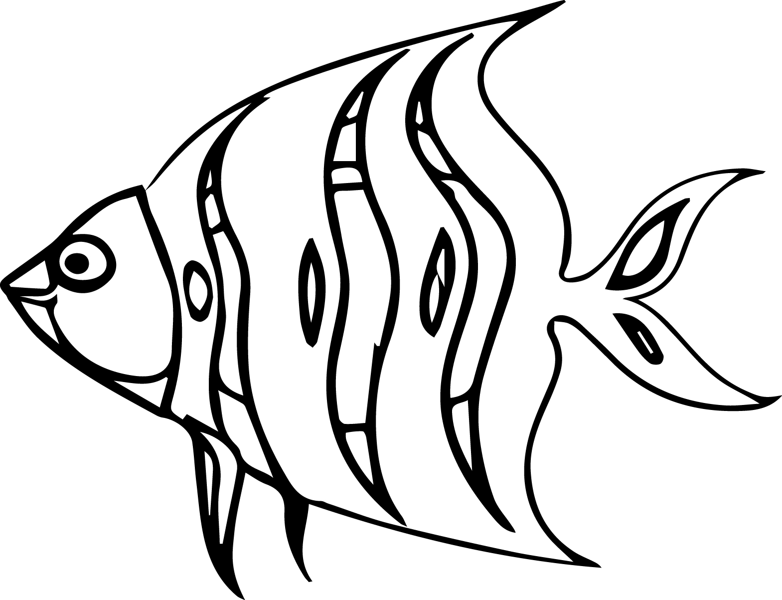 A Cartoon Fish Coloring Page Sheet Wecoloringpagecom