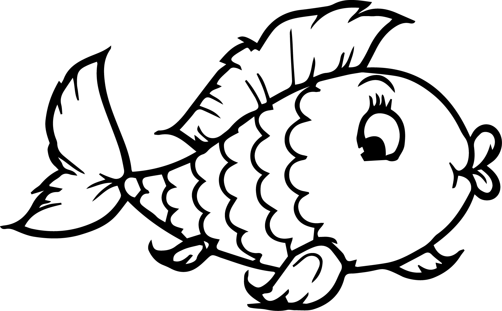 Cartoon Fish Girl Coloring Page Sheet Wecoloringpage