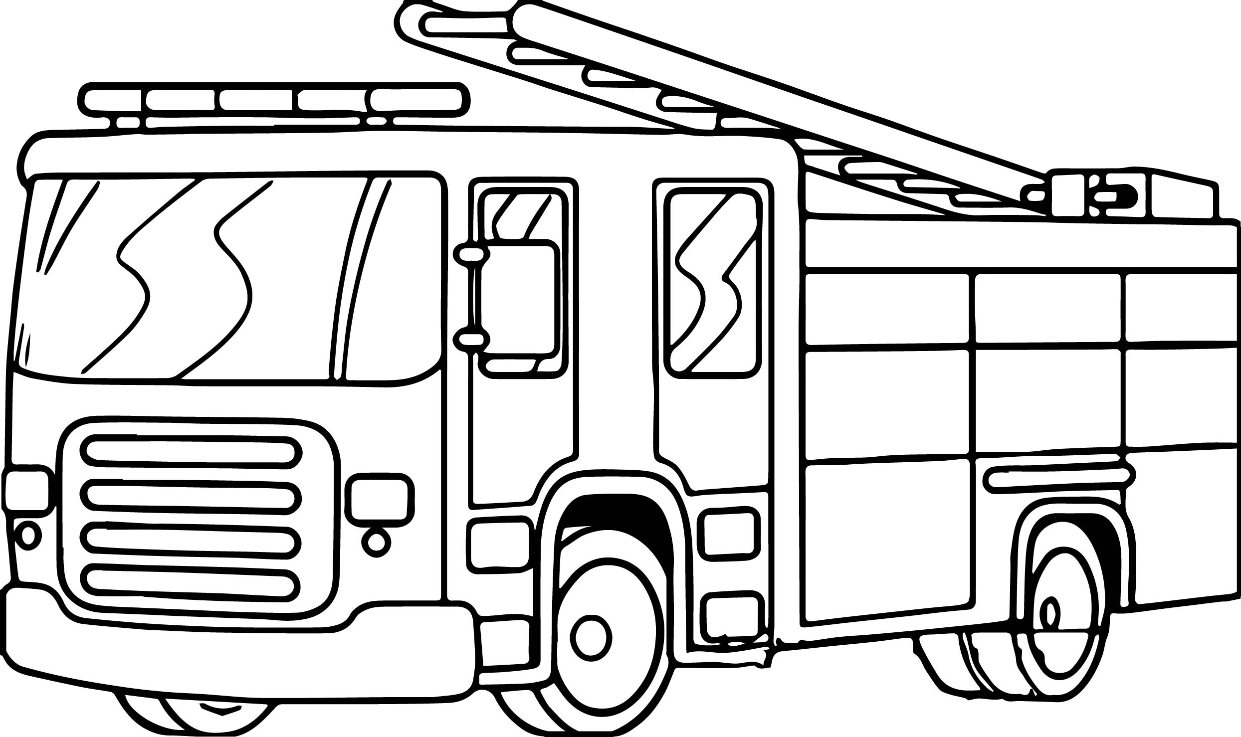 Fire Truck Free Download Coloring Page Wecoloringpagecom