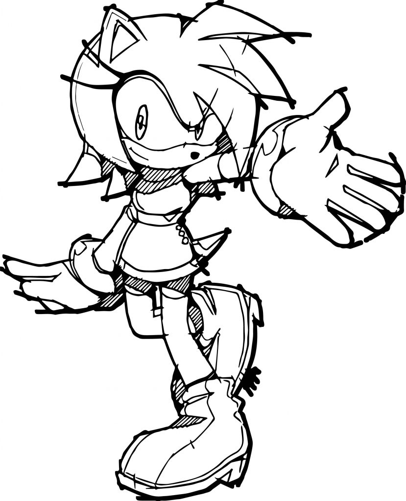 Amy Rose Coloring Pages Wecoloringpage