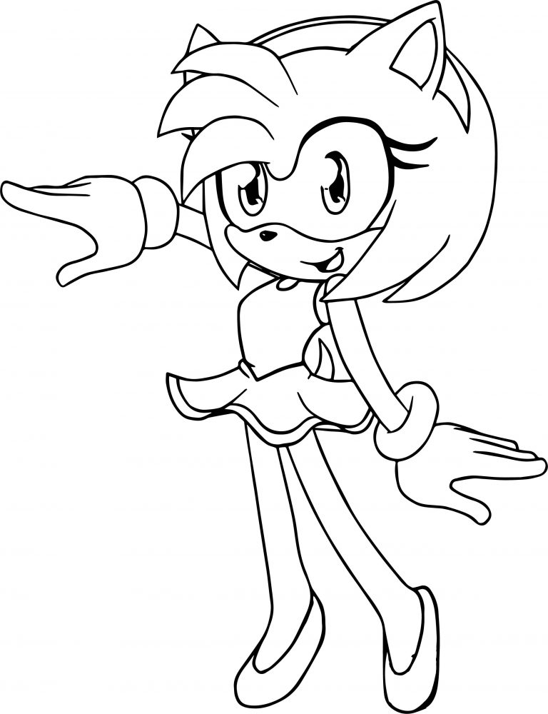 Amy Rose Dance Now Coloring Page 0471