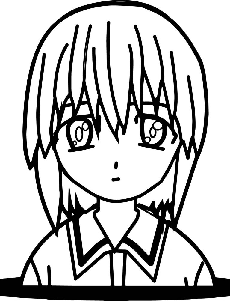 Anime Student Coloring Page – Wecoloringpage.com