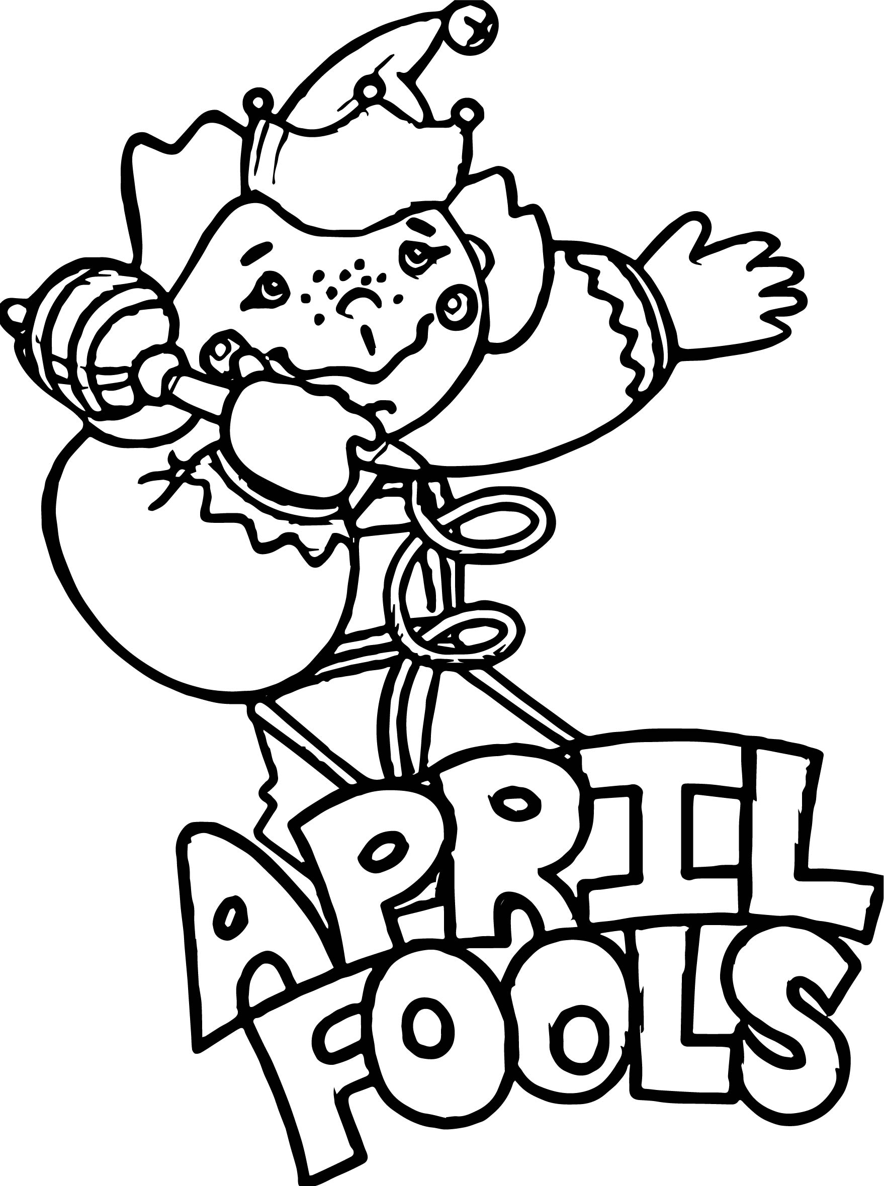 April Fool Child Coloring Page | Wecoloringpage.com