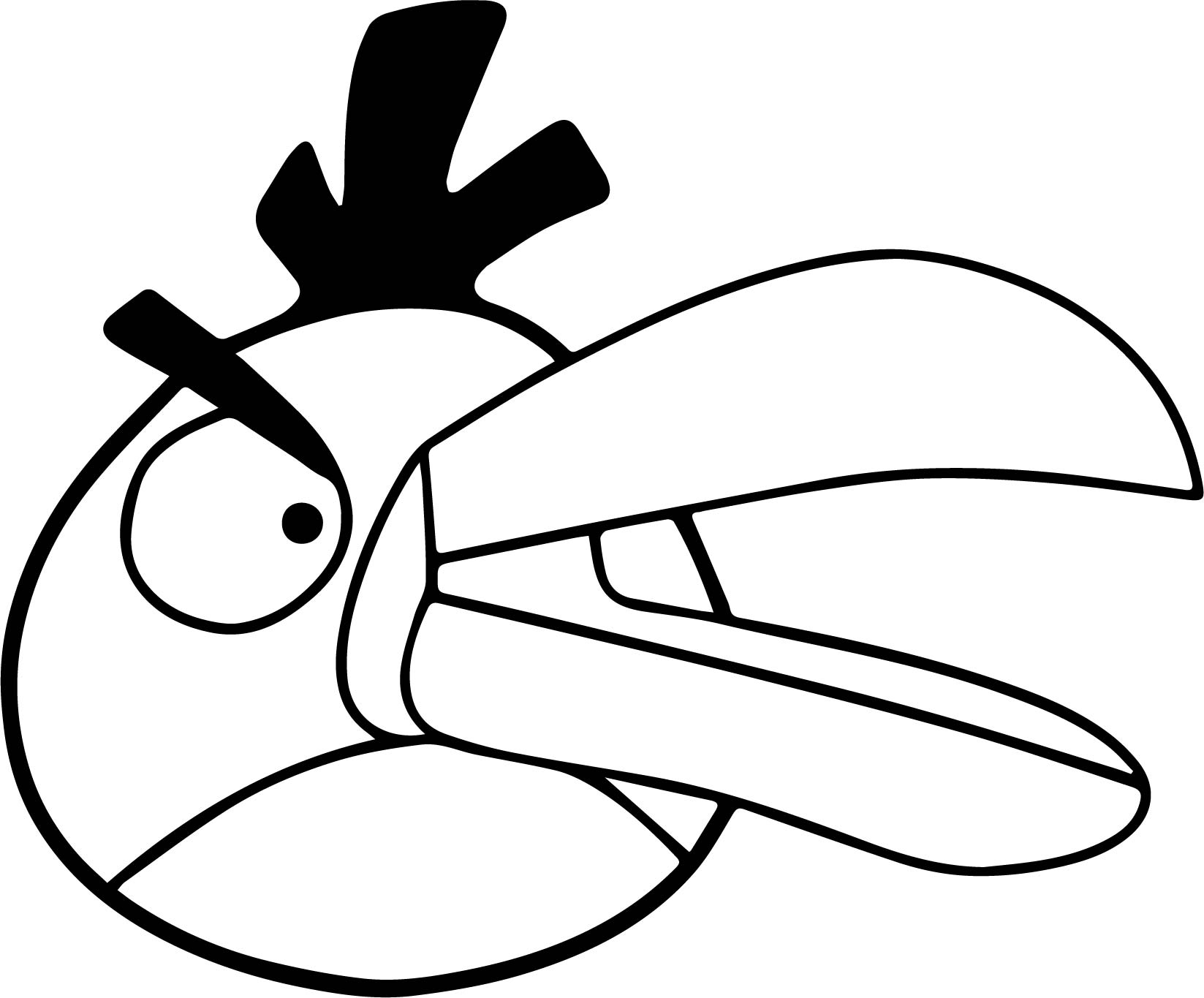 Big Mouth Angry Birds Coloring Page