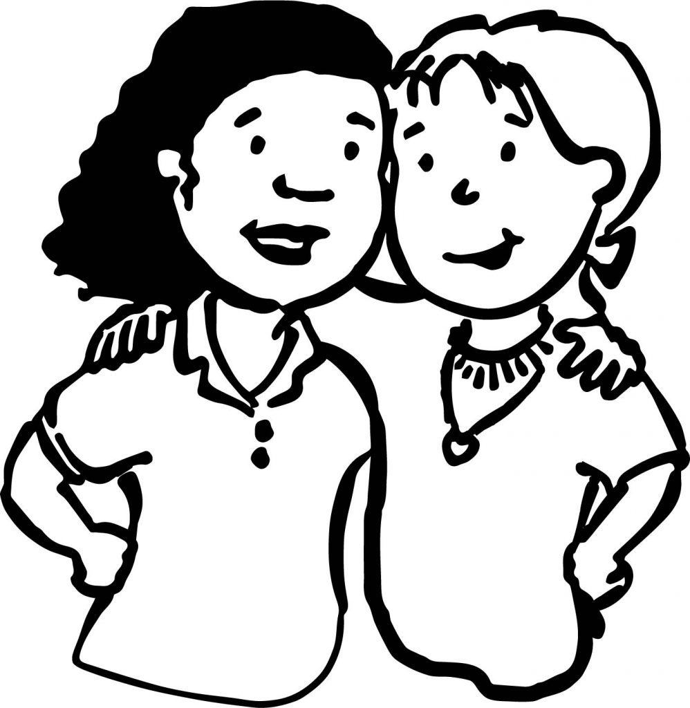 friendship cute coloring pages for girls