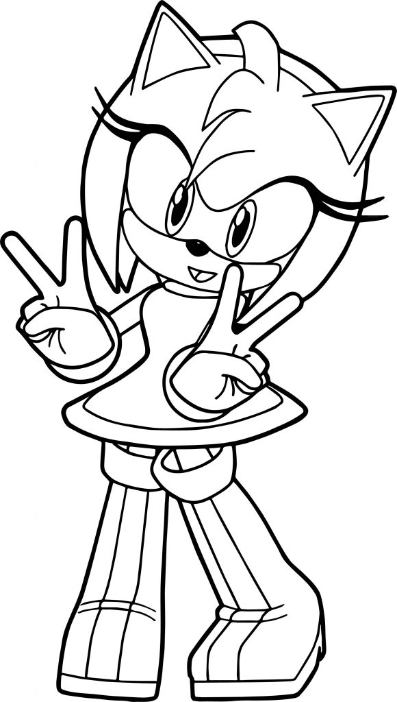 Amy Rose Game Coloring Pages