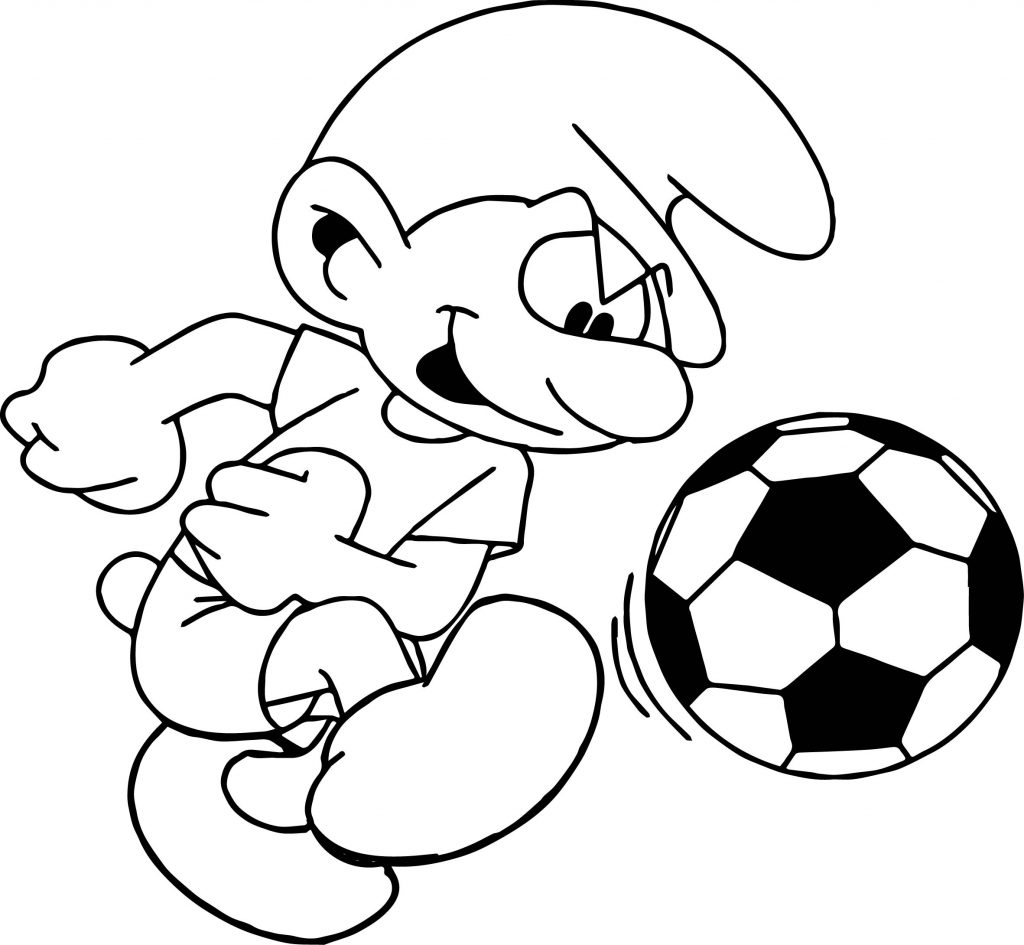 Soccer Smurf Coloring Page Wecoloringpage The Best Porn Website