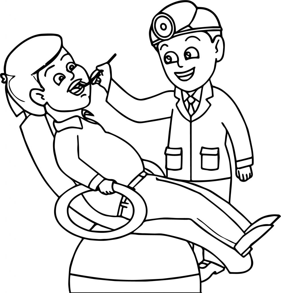Dental Doctor People Health Coloring Page | Wecoloringpage.com