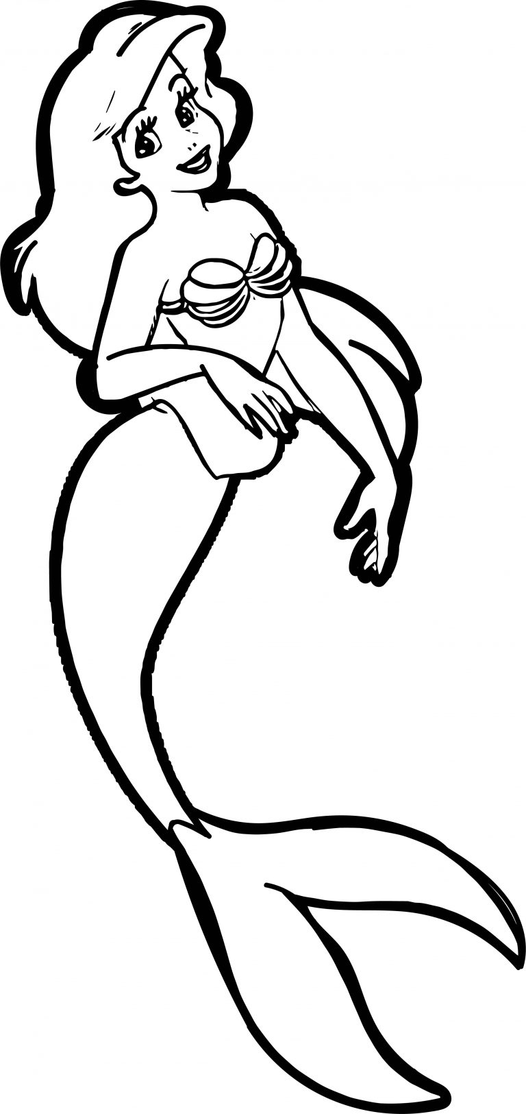 Ariel Mermaid Air Coloring Page Wecoloringpage Com