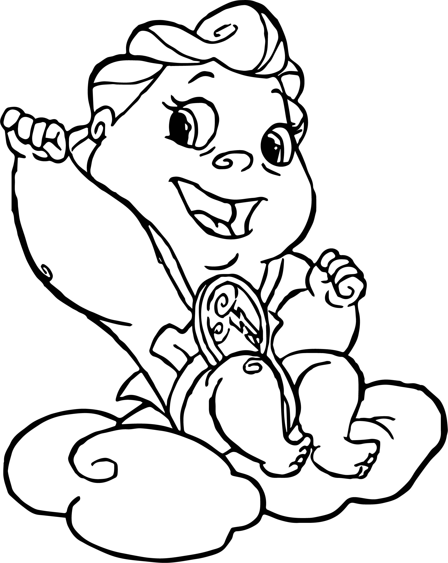 Baby Hercules and Baby Pegasus Give Coloring Pages