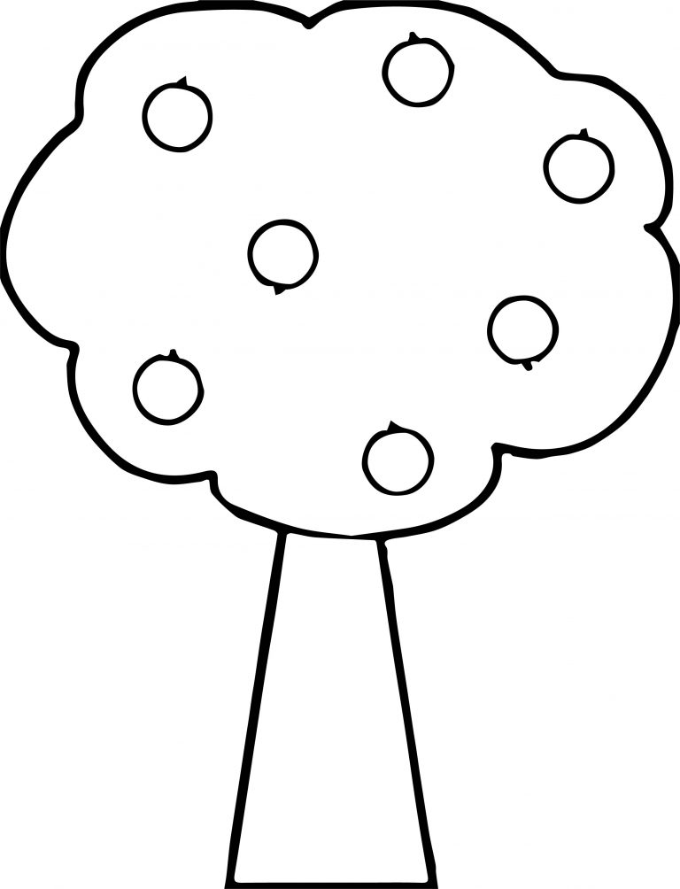 Good Apple Tree Coloring Pages Wecoloringpage