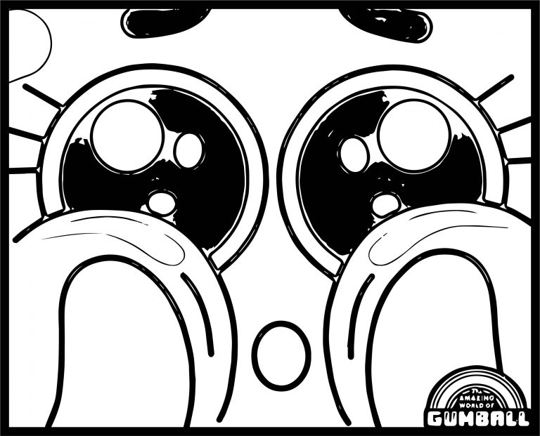 Gumball Darwin Fish Face Cartoon Network Coloring Page Wecoloringpage