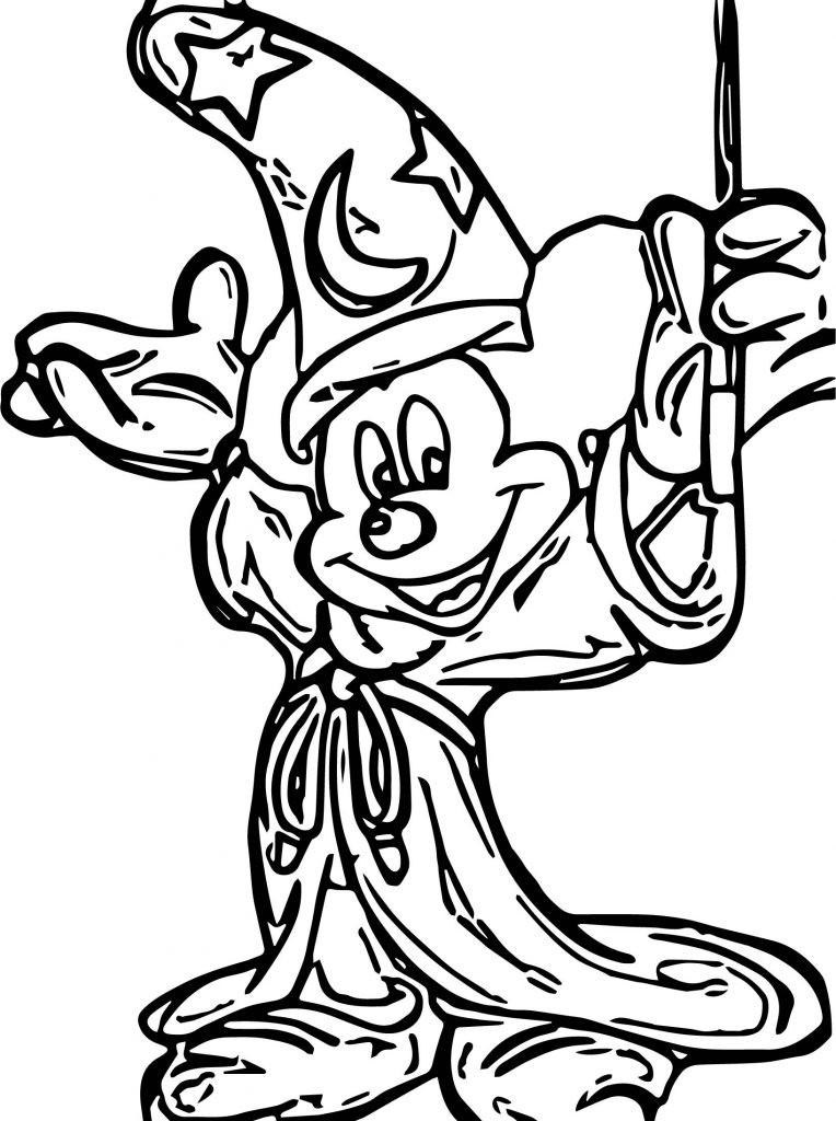 wizard mickey mouse coloring pages