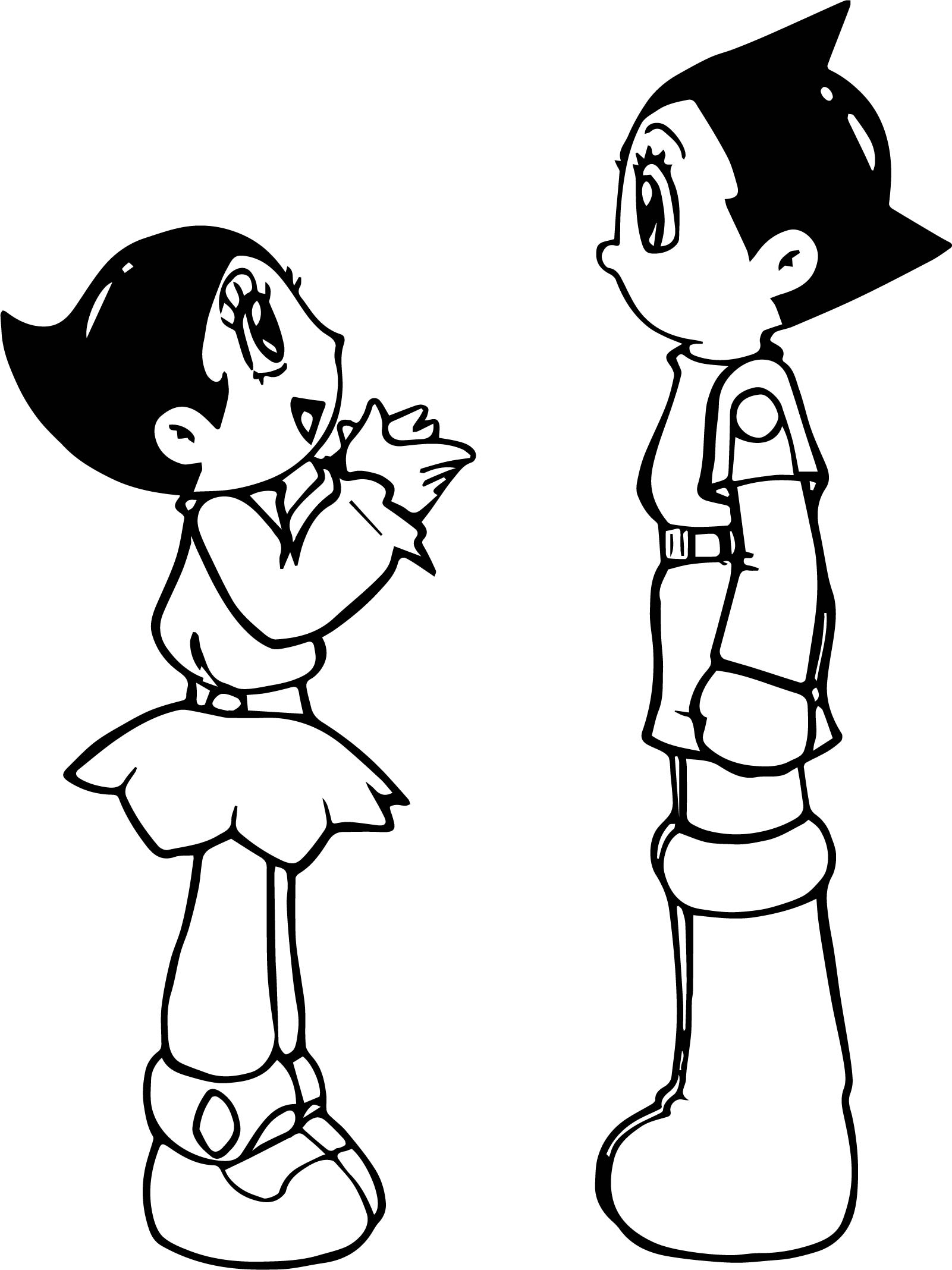 Cute Talking Coloring Page with simple drawing