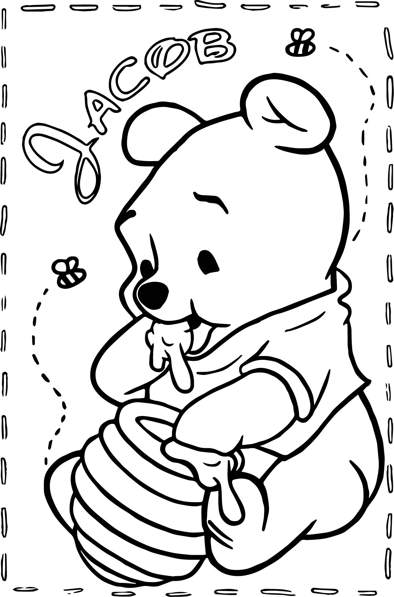 Baby Winnie The Pooh Coloring Page Wecoloringpagecom