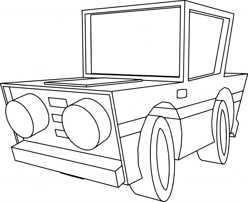 Basic Cartoon Car Coloring Page | Wecoloringpage.com