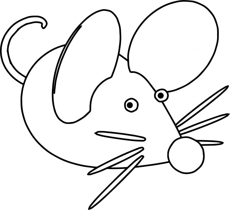Basic Mouse Big Size Free Coloring Page | Wecoloringpage.com