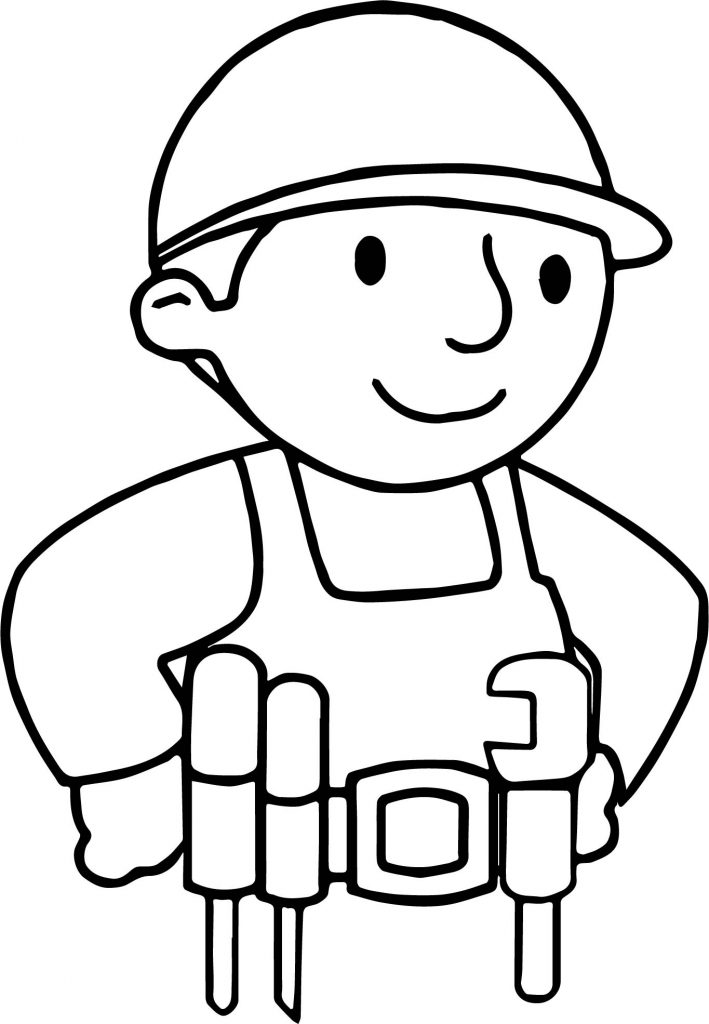 Carpenter Worker Coloring Page | Wecoloringpage.com