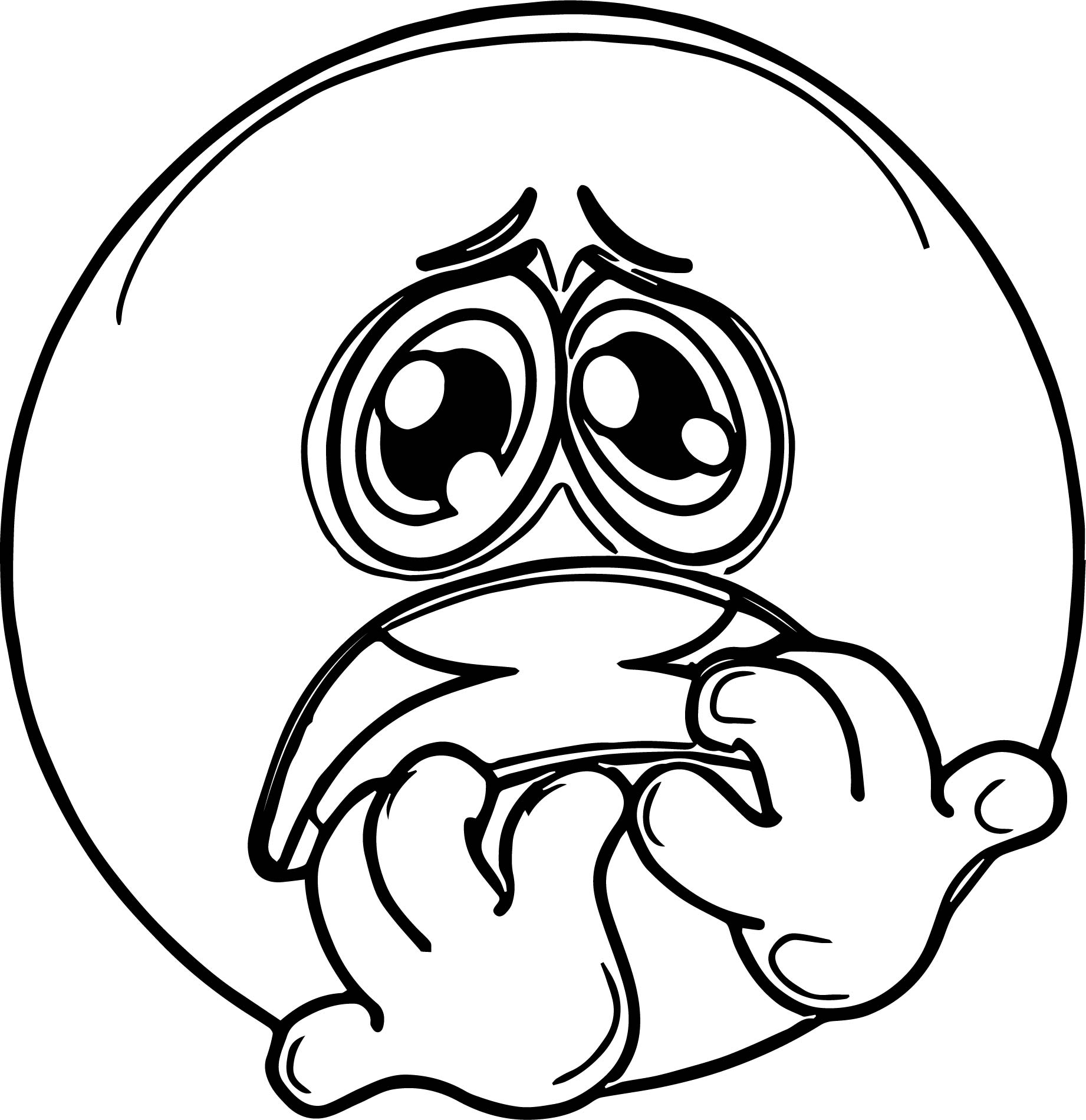 Emoji Para Colorir Medo RETOEDU