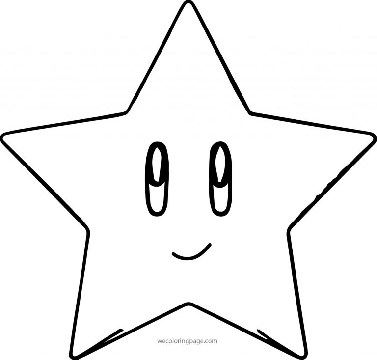 Mario Star Coloring Page