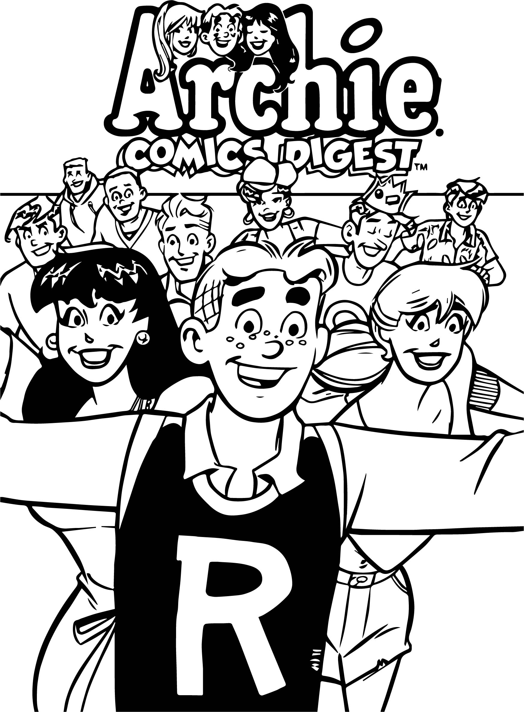 Running Archie Comics Coloring Page Wecoloringpage