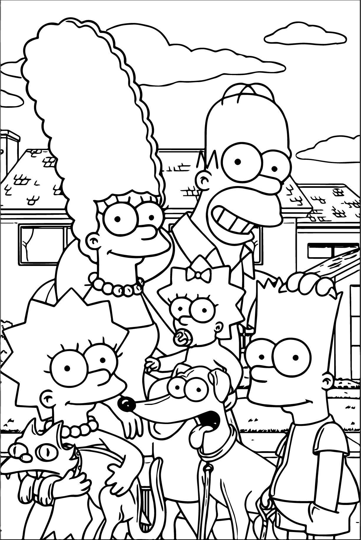 Simpsons Pic Coloring Page