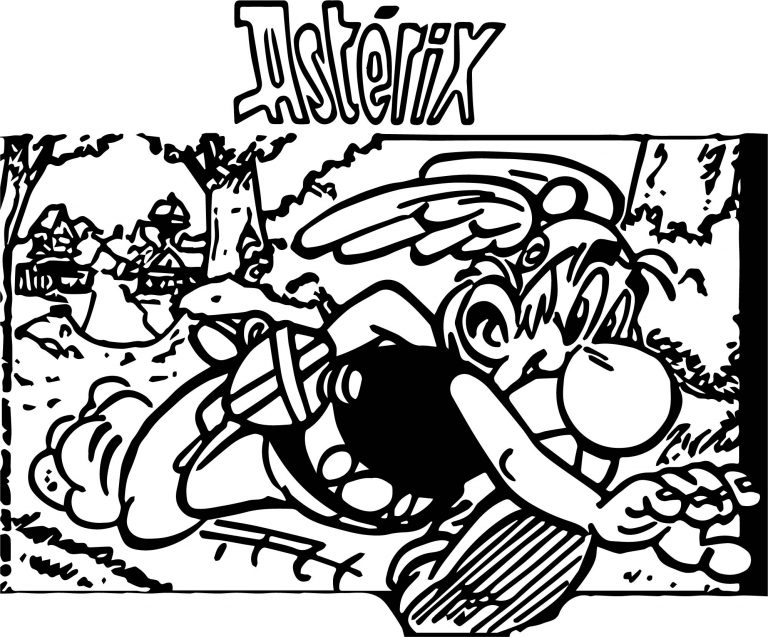 Asterix Run Coloring Page | Wecoloringpage.com