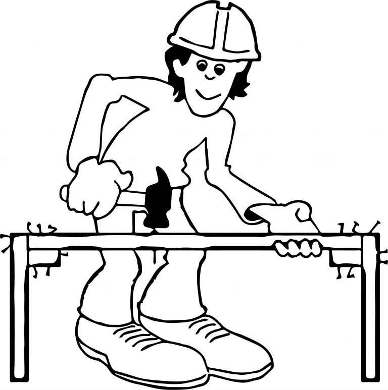 Bad Work Carpenter Coloring Page | Wecoloringpage.com